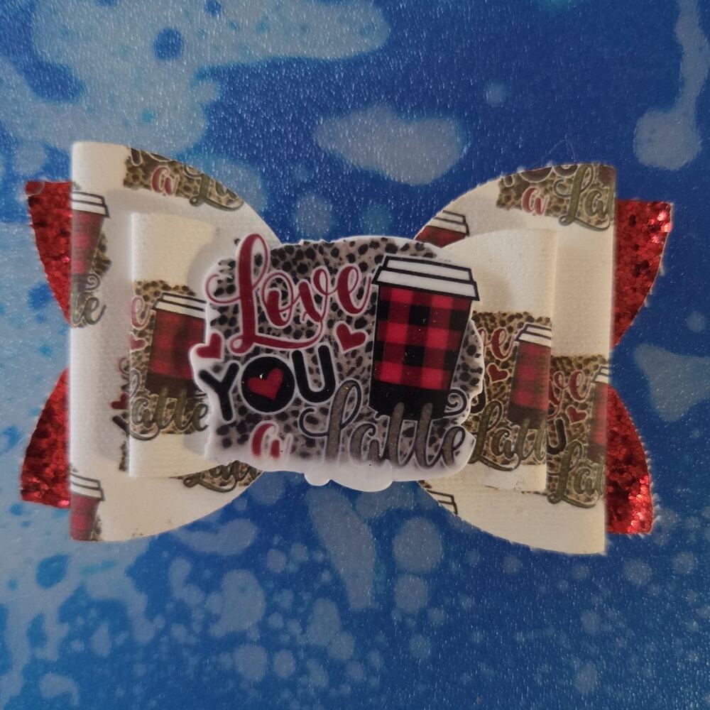 Custom latte & HANDMADE Hair Bows